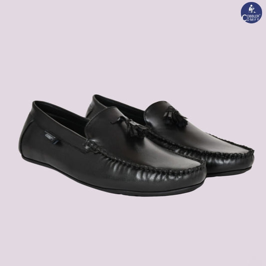 Tussled Moccasins for Men | Black