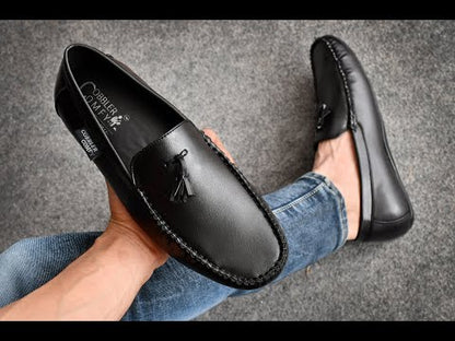 Tussled Moccasins for Men | Black